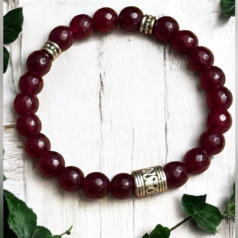 Ruby Beaded Bracelet - image 2
